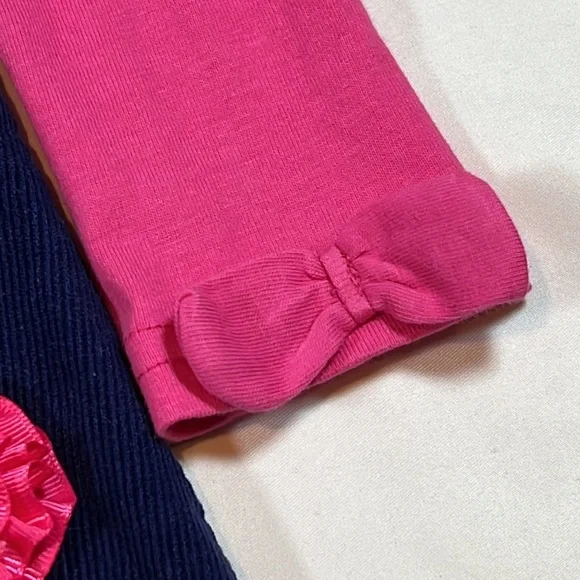 🎀Nannette Girls Navy and Pink Corduroy Dress Size 24m - Picture 4 of 8